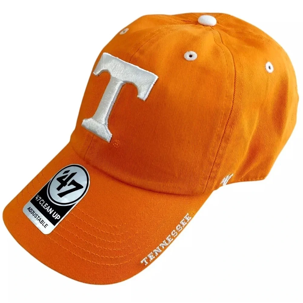 Tennessee Volunteers Hat  '47 Brand Orange Clean Up Strapback Adjustable Unisex